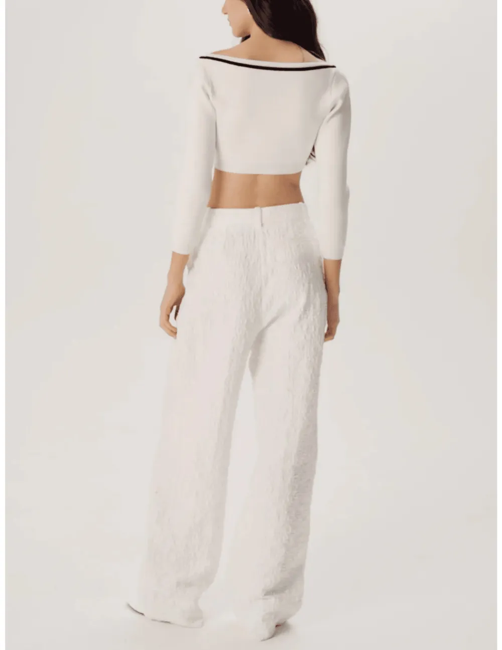 Viscose-Blend Polyester-Blend Button-Front Cropped Cardigan