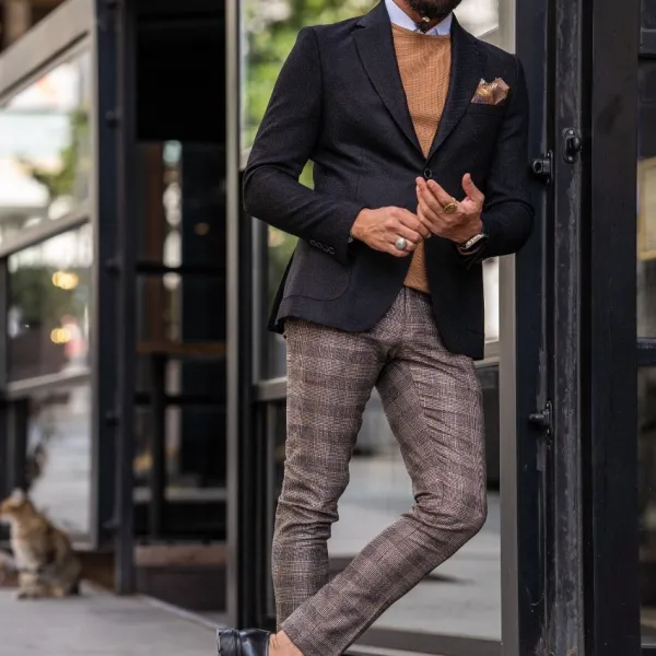 Classic Mono Collar Slim Fit Jacket