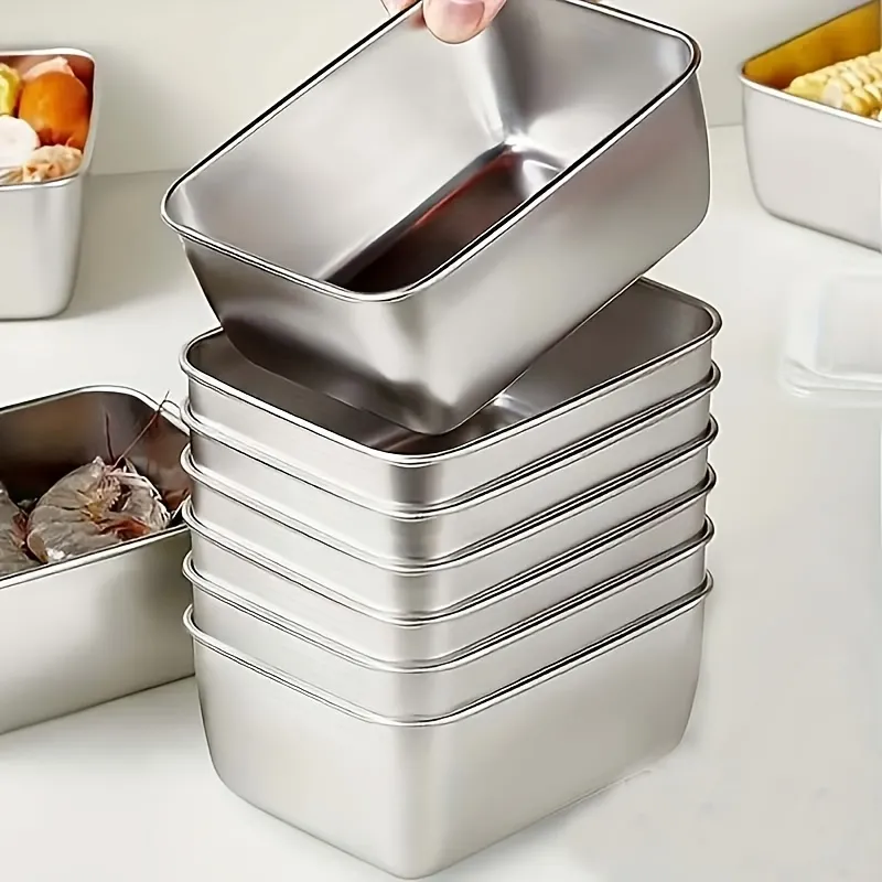 Stainless Steel Food Storage Container Set, Kitchen Tool for Reusable and Durable Meal Prep