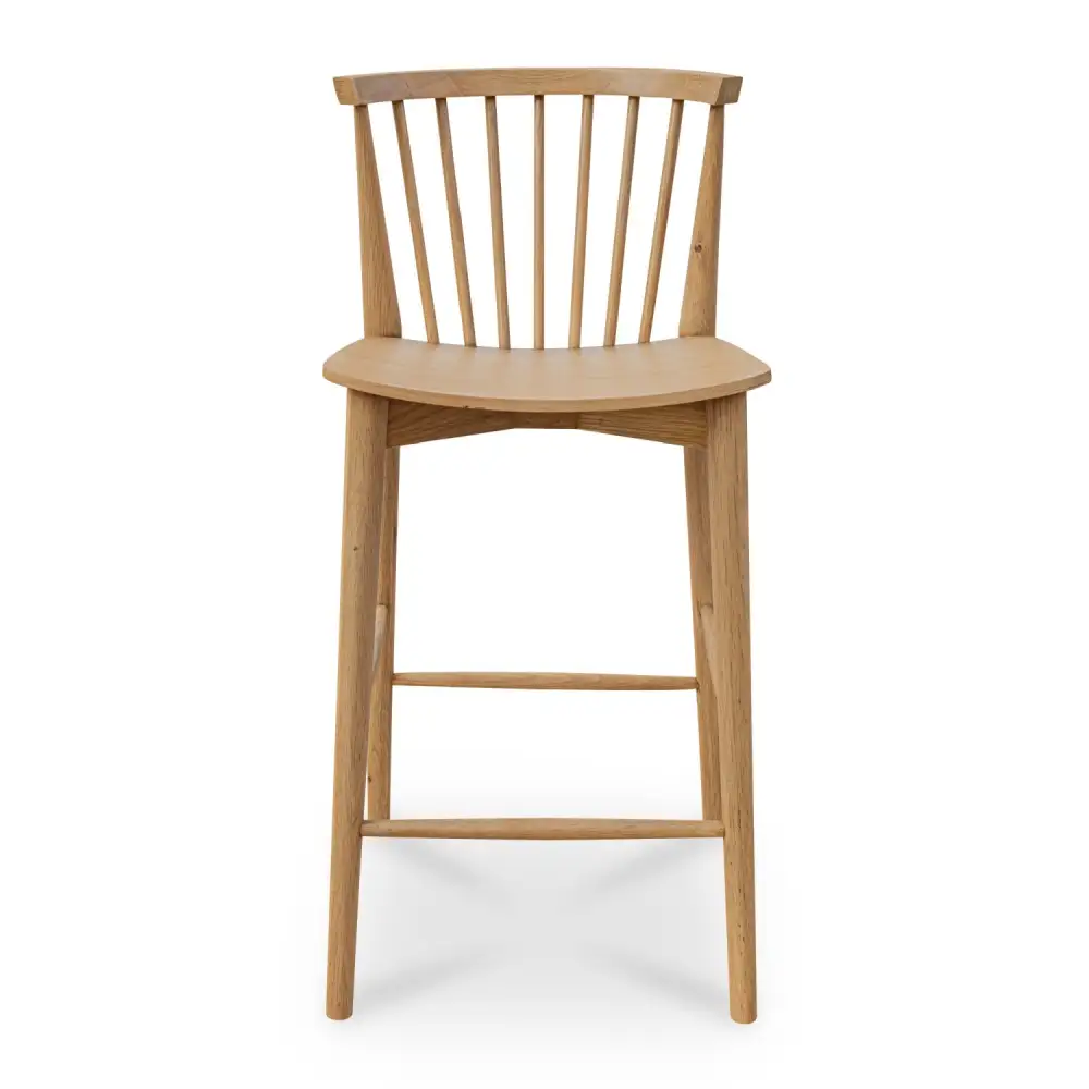 Wood-Framed Contemporary Counter Stool
