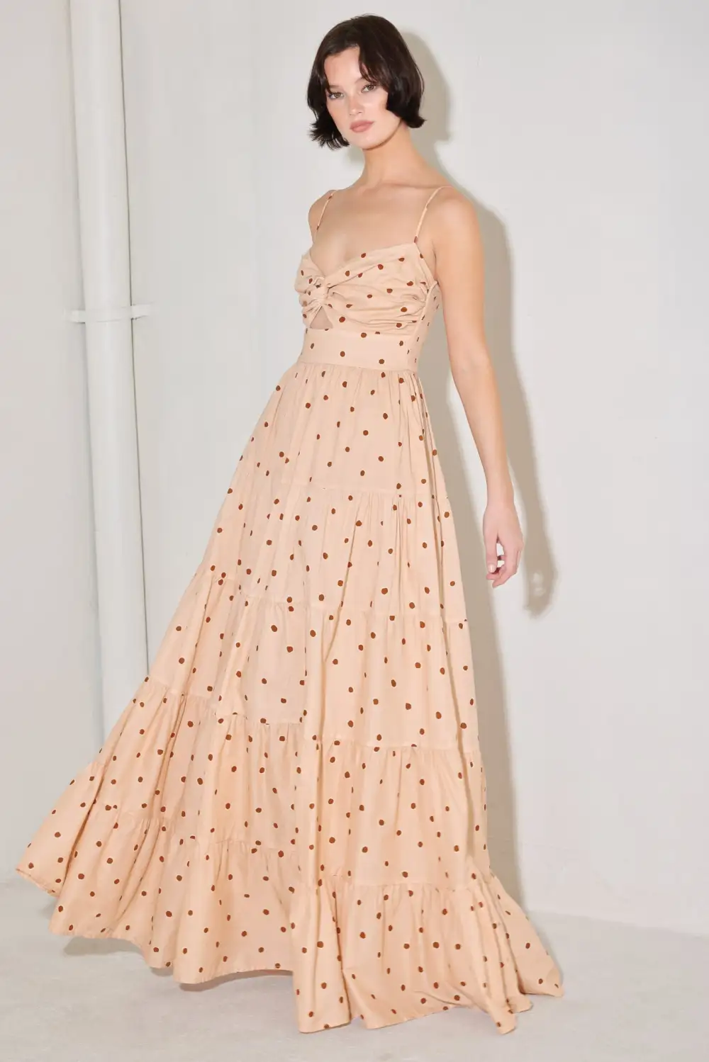 Tiered Cotton Printed Maxi Dress