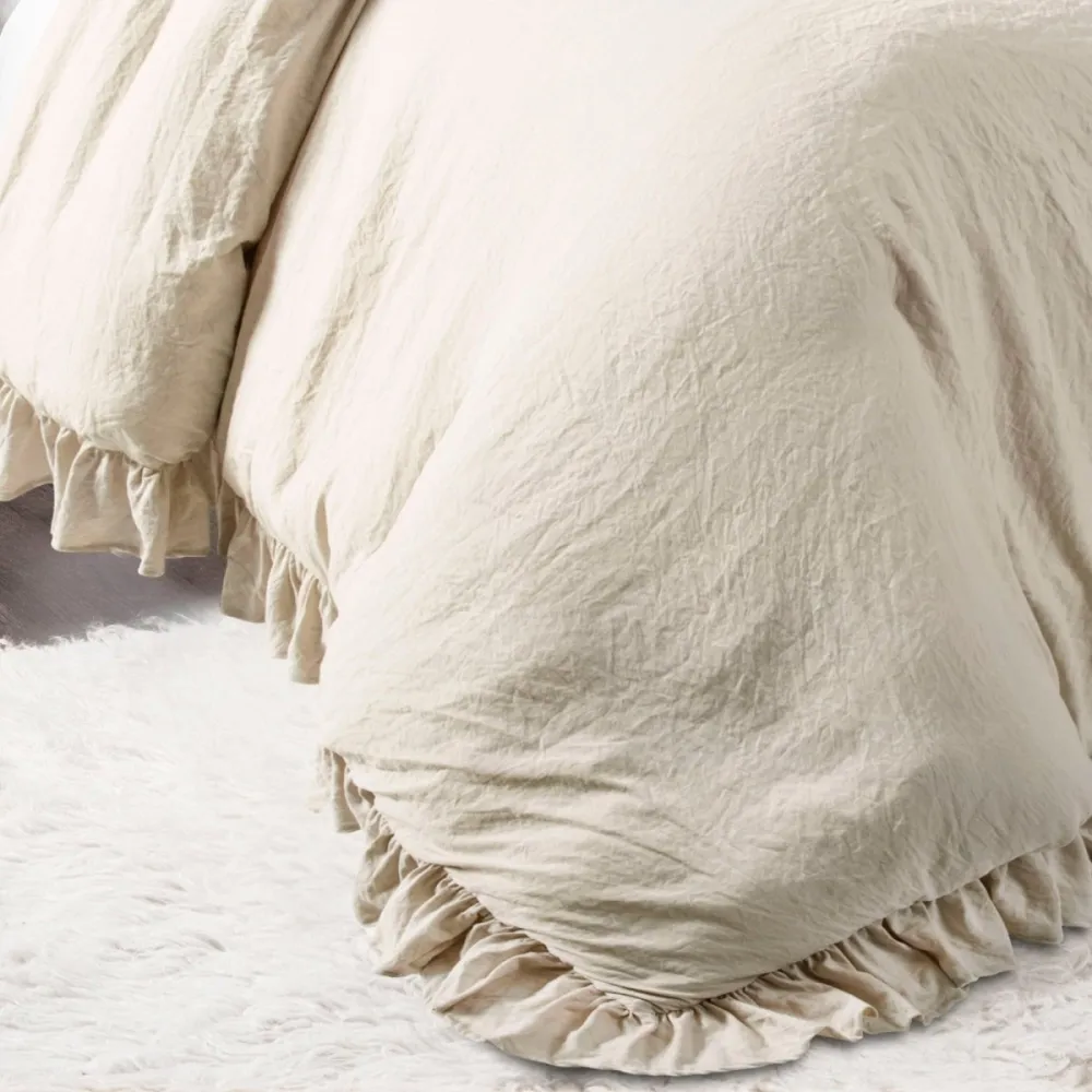 Ruffled Bohemian Comforter Bedding Set