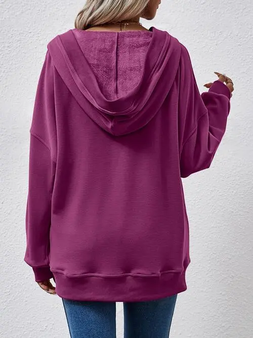 Long-Sleeve Drop-Shoulder Hoodie