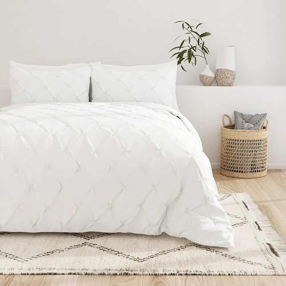 Pinch Pleat Duvet Cover Set