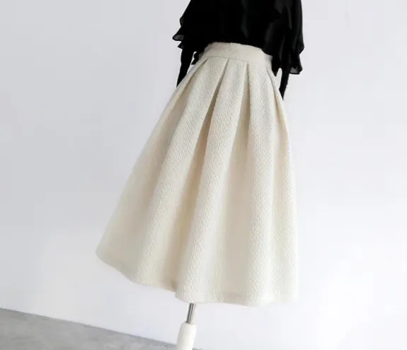 Smooth Weekend Everyday Casual Wool Skirt