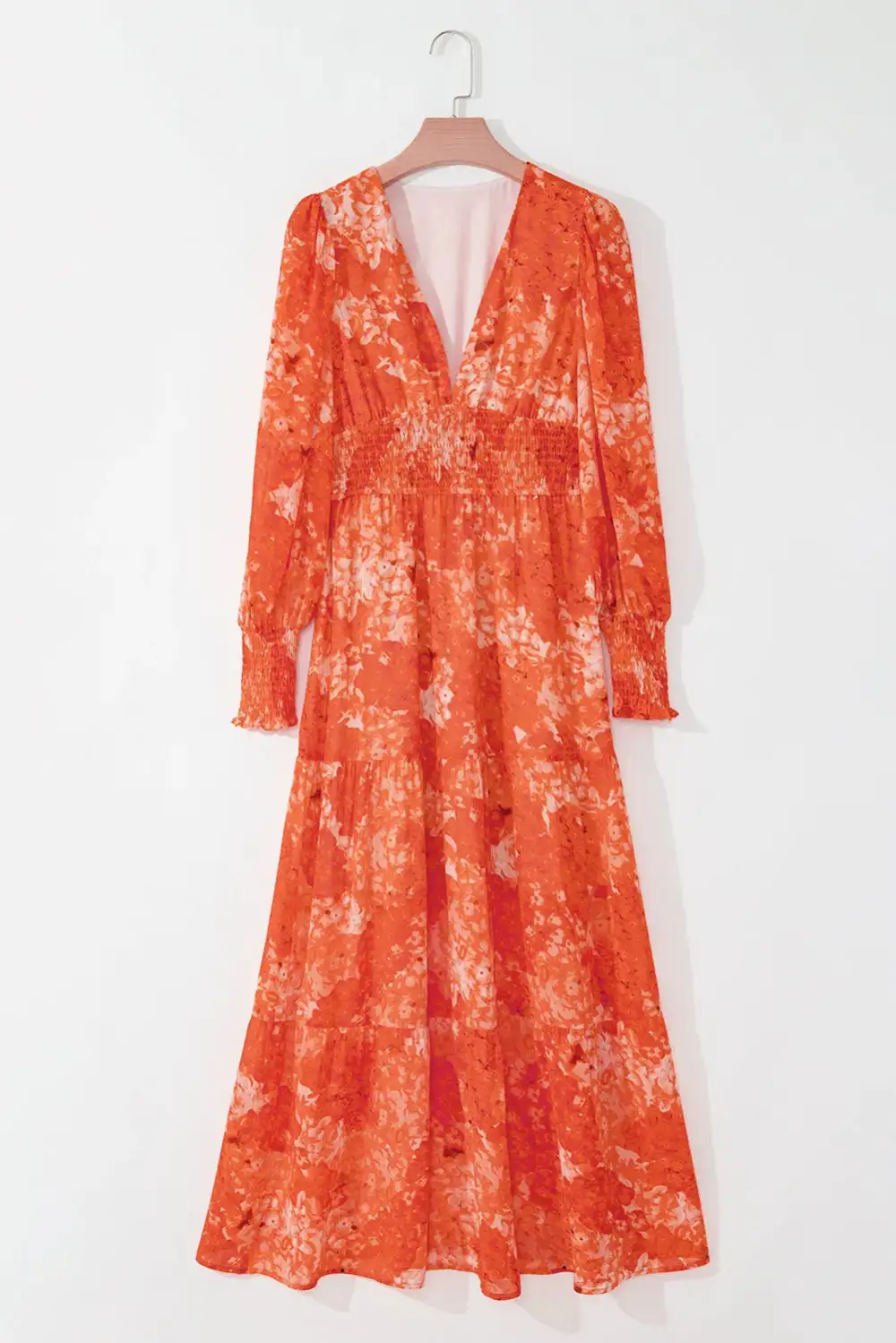 Soft Smocked Printed Dress