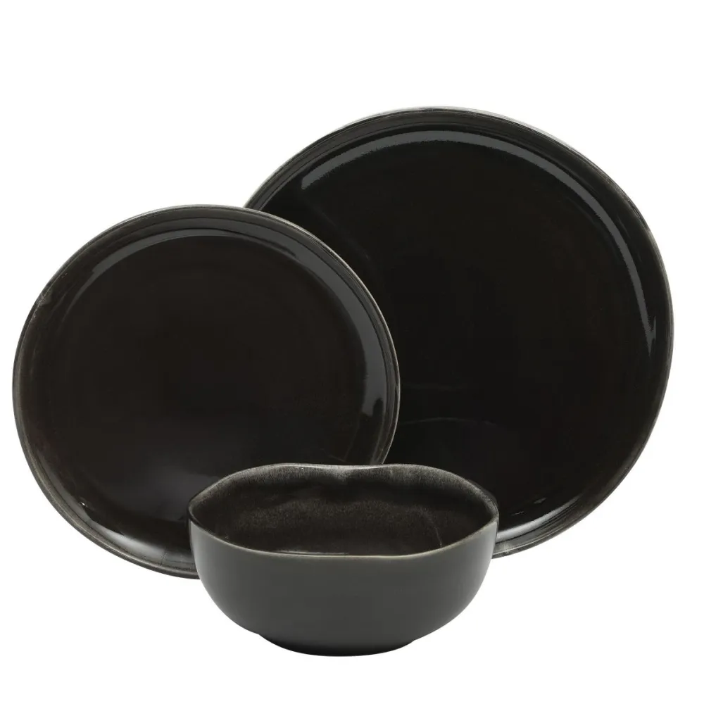 Reactive Glaze Stoneware Dinnerware Set Contemporary