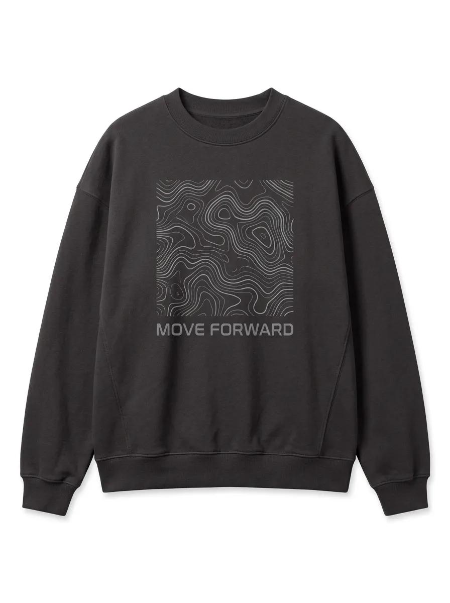 Move Forward Topographic Map Hoodie