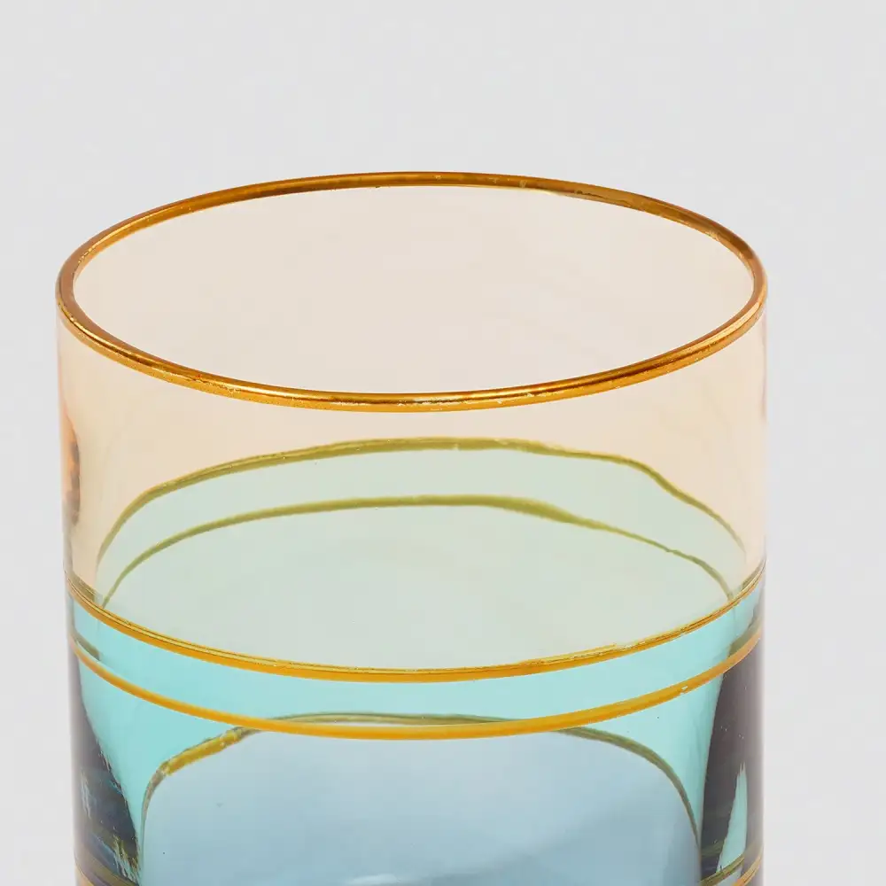 Blue Layered Drinking Glass Set