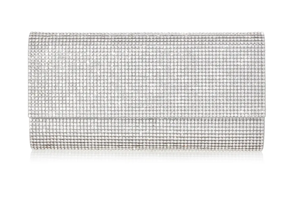 Luminous Classic Frame Embellished Clutch