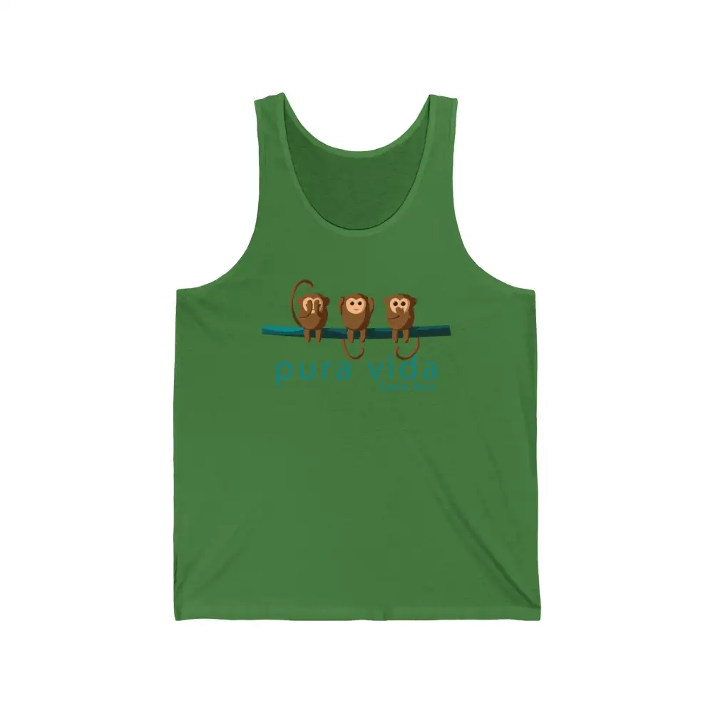 Tropical Monkey Graphic Sleeveless Tank Top
