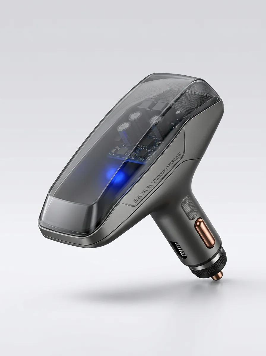 Transparent Shell Car Fuel Saver Electronic Plug-In Device for Vehicle Interiors