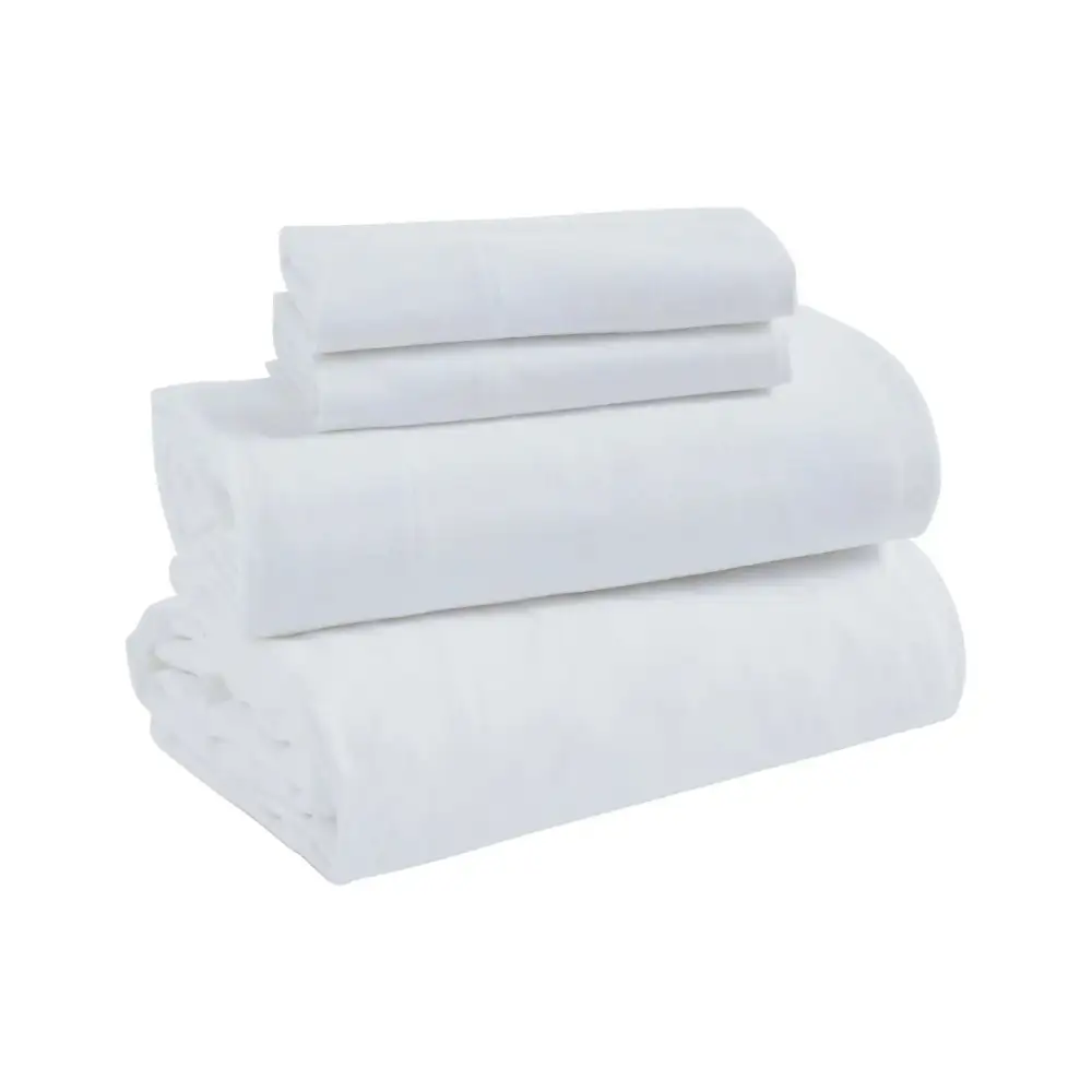 Cotton Flannel Deep Pocket Solid Sheet Bedding Set