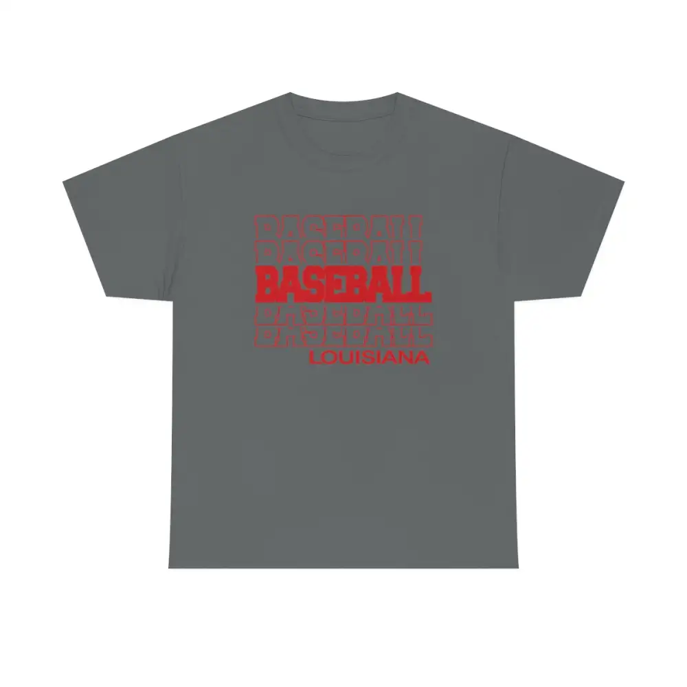 Baseball Louisiana in Modern Stacked Lettering