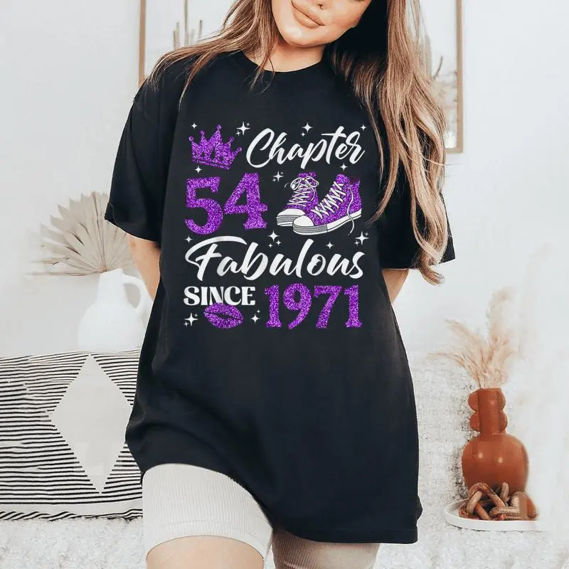 Chapter 54 Fabulous Since 1971 54Th Birthday Lady Women's Oversized Comfort T-Shirt