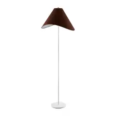 Sculptural Cotton-Shade Floor Lamp