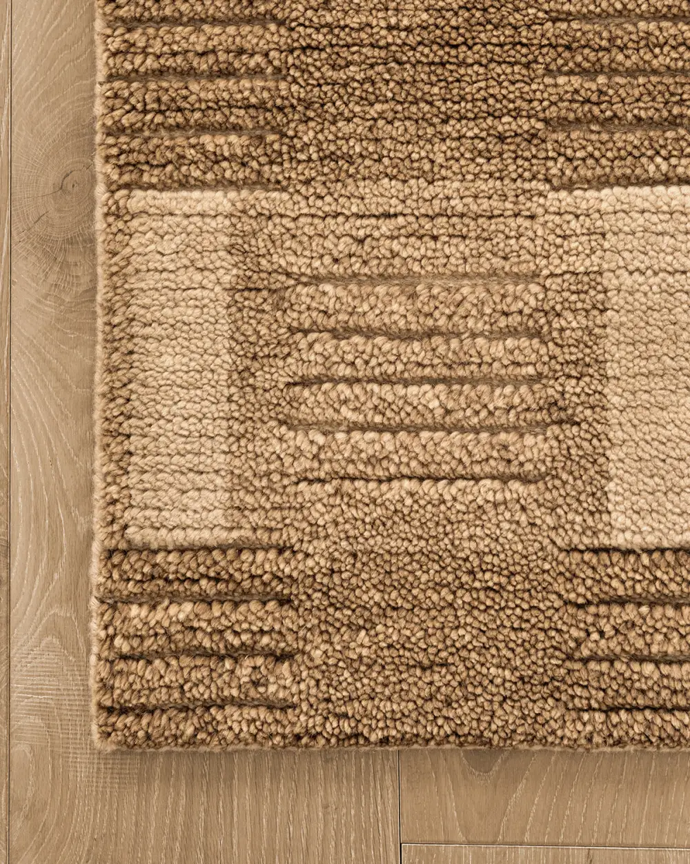 Checker Hand-Knotted Wool Area Rug