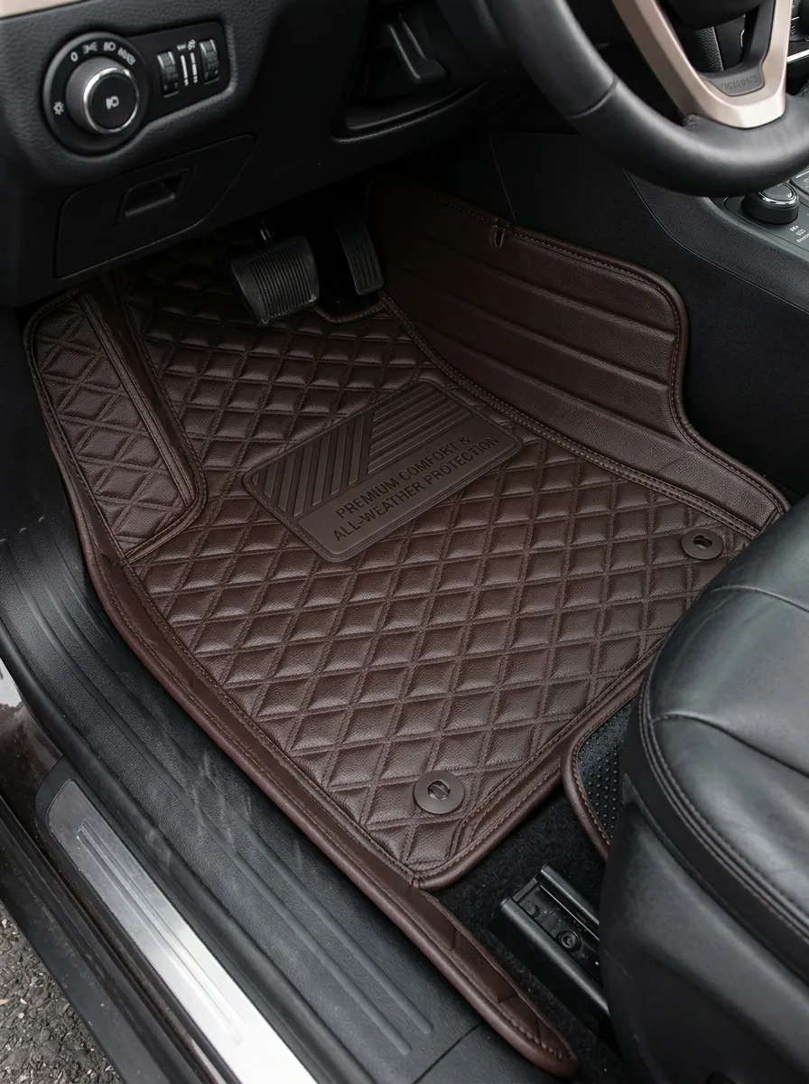 Refined Diamond-Quilted Floor Mats