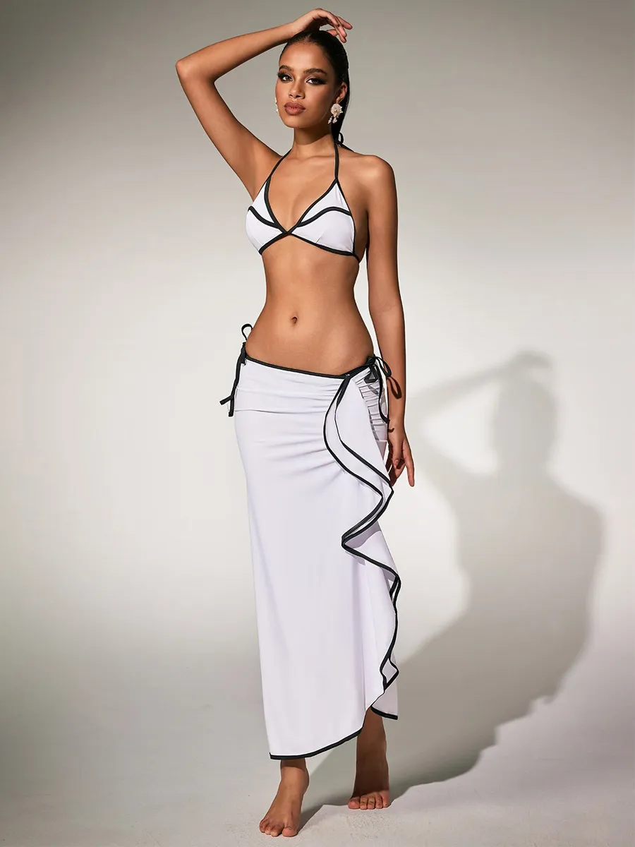 Liliana Ruffle Bikini Three Piece Set