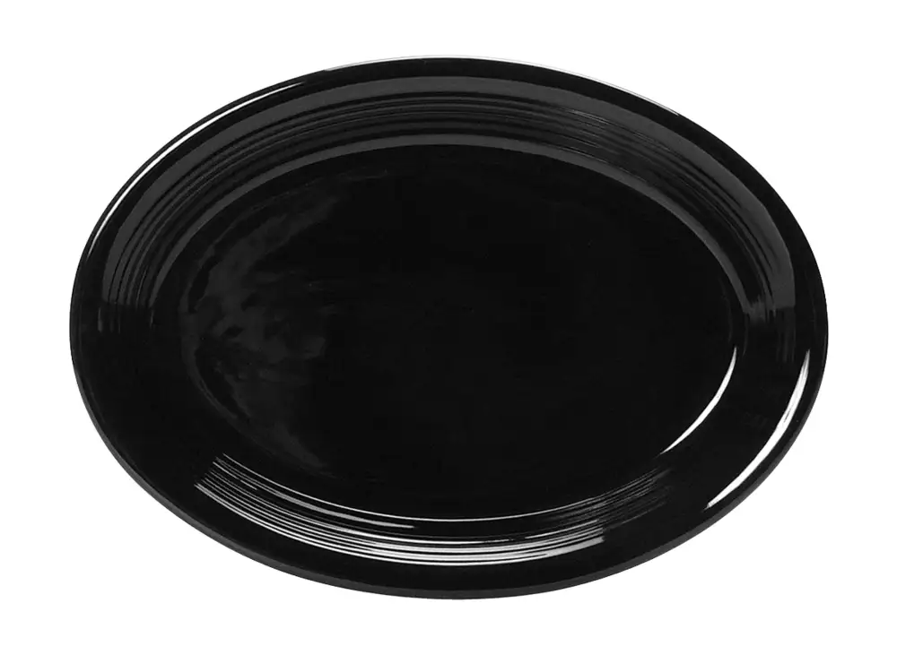 Concentric Pattern Oval Service Platter