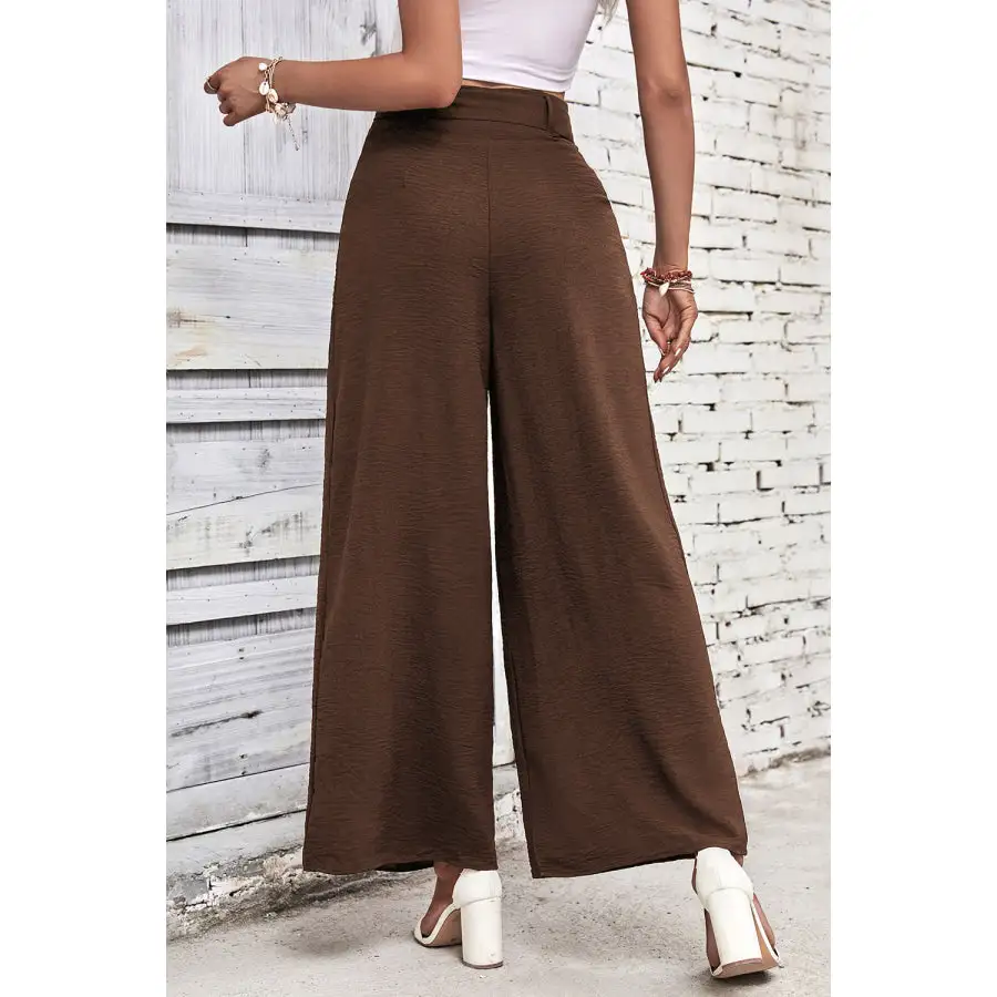 Modern High Waisted Wide Leg Pants
