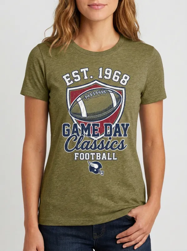 Women's Football Game Day Classics Est Graphic T-shirt