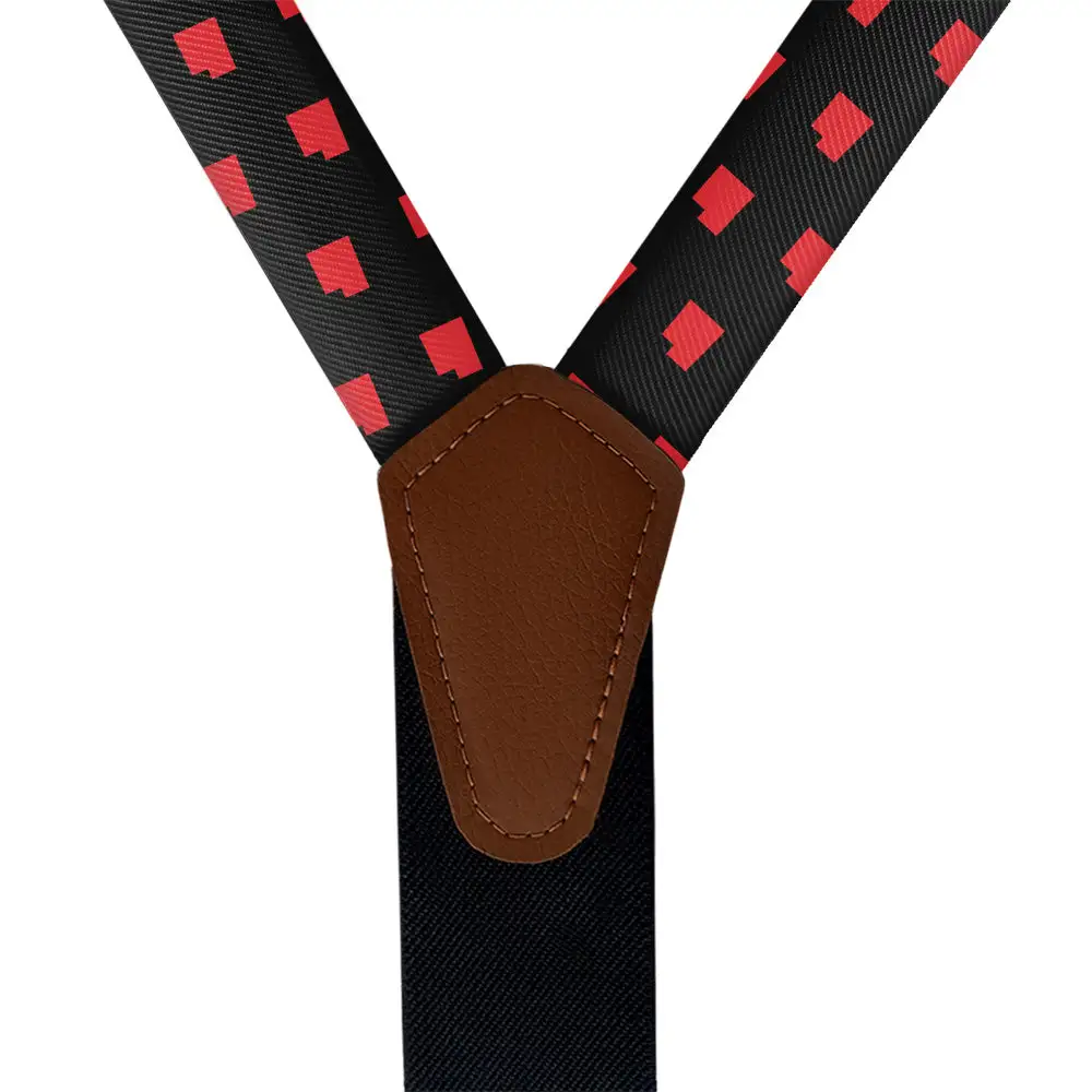 Graphic Contour Motif Suspenders