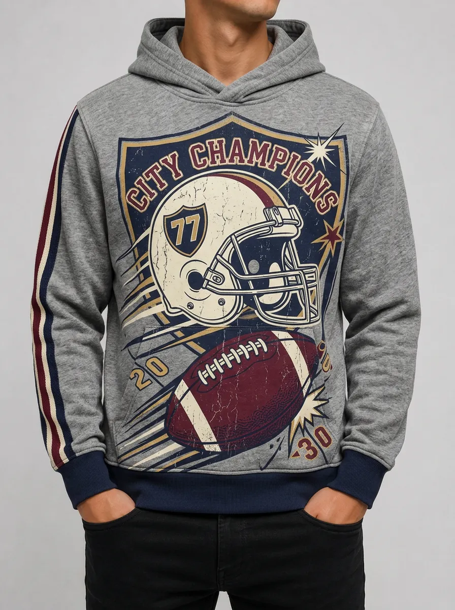 Men's End Zone Classic Football Hoodie