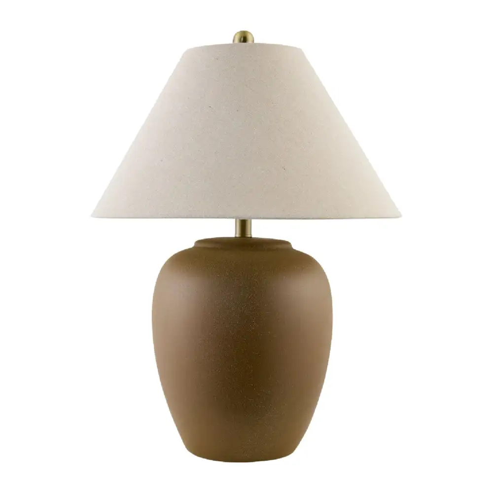 Linen Shade Ceramic Table Lamp