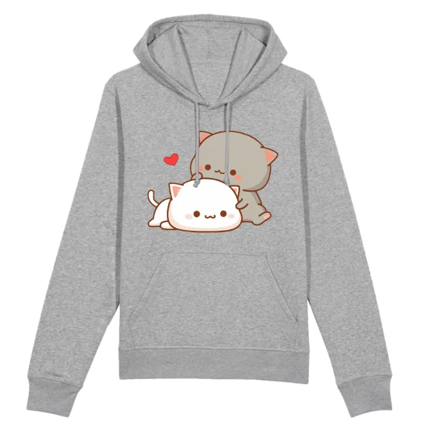 Cute Cat Graphic Pullover Hoodie