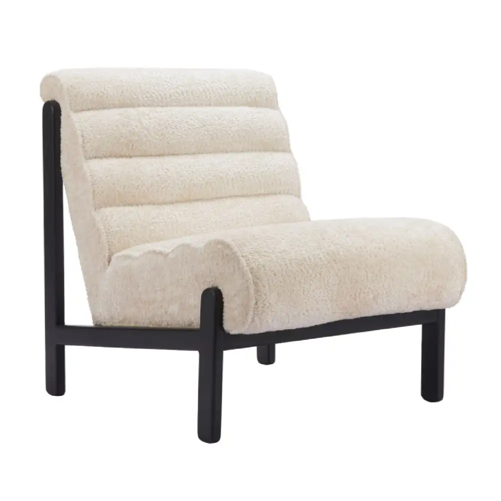 Channeled-Back Lounge Chair
