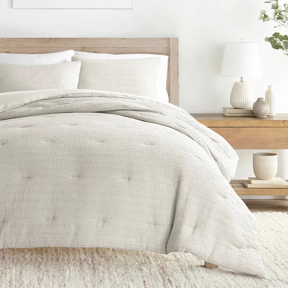 Waffle Textured Down Alternative Comforter Set