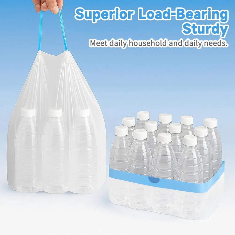 Sturdy Drawstring Trash Bags with Superior Load-Bearing