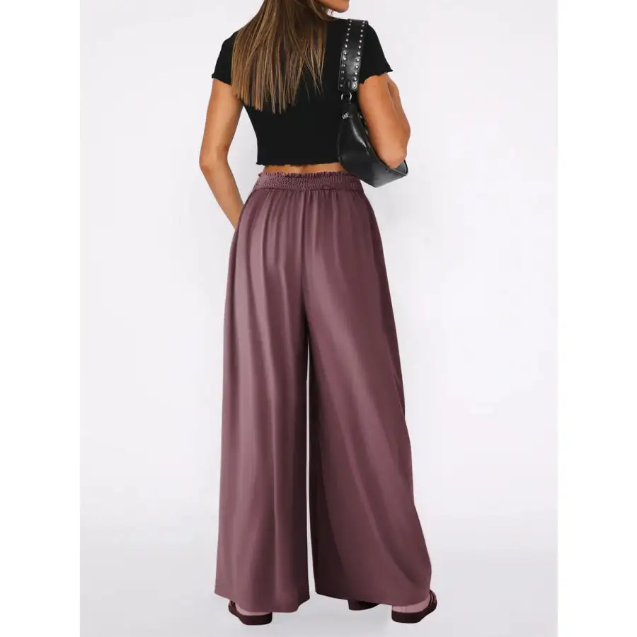 Relaxed High Waist Wide Leg Pants