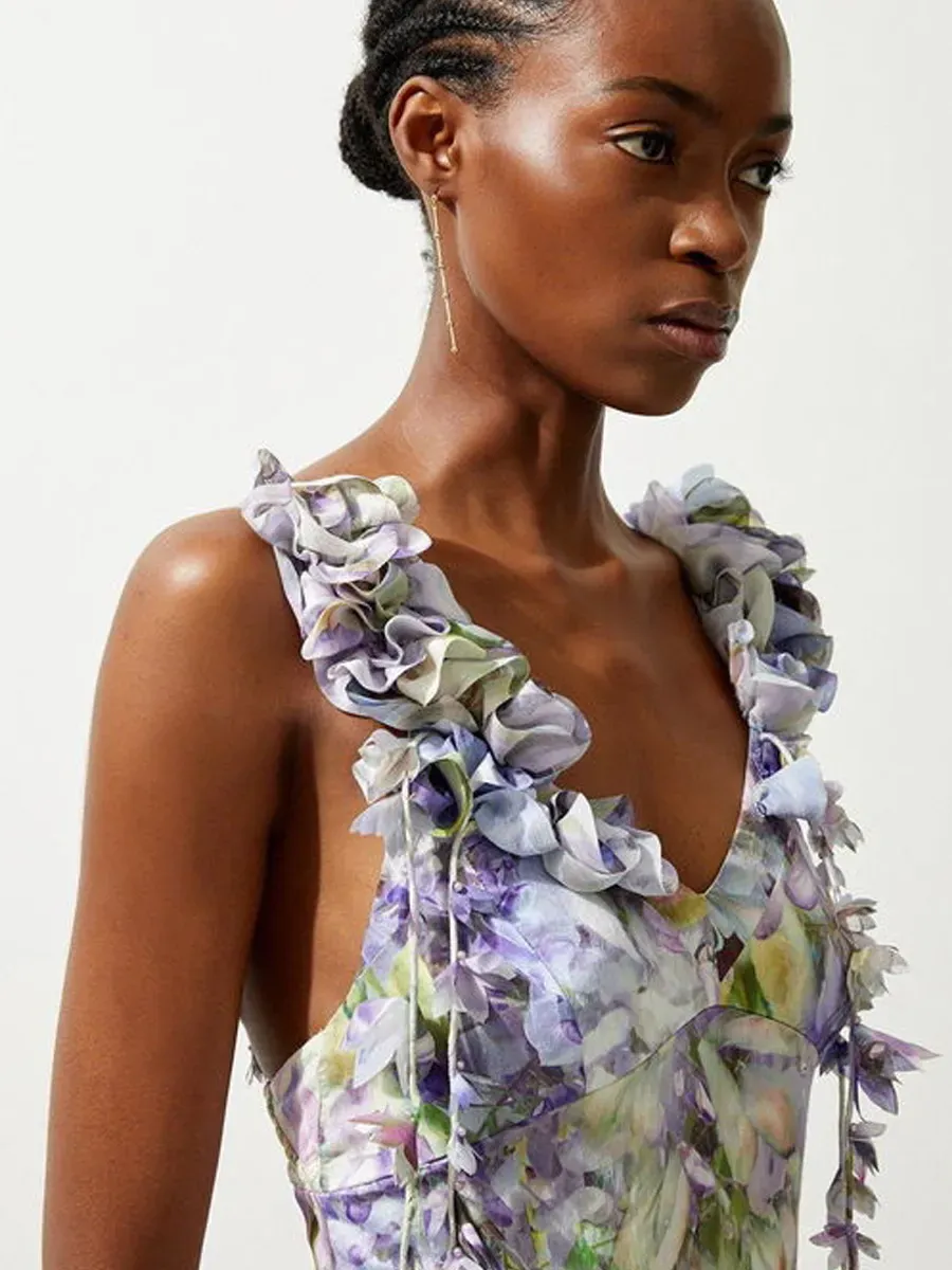 Aviana Floral Woven Strappy Two Piece Set
