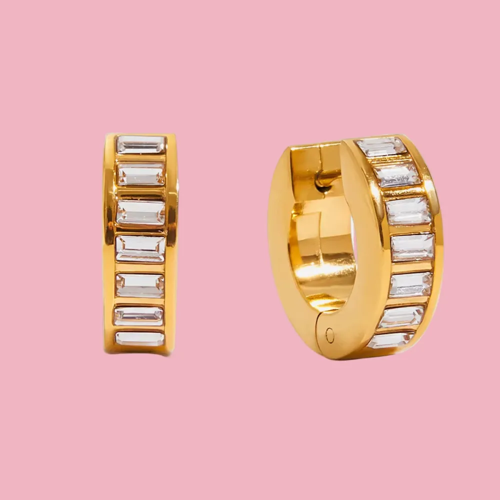 Baguette Hoop Earrings