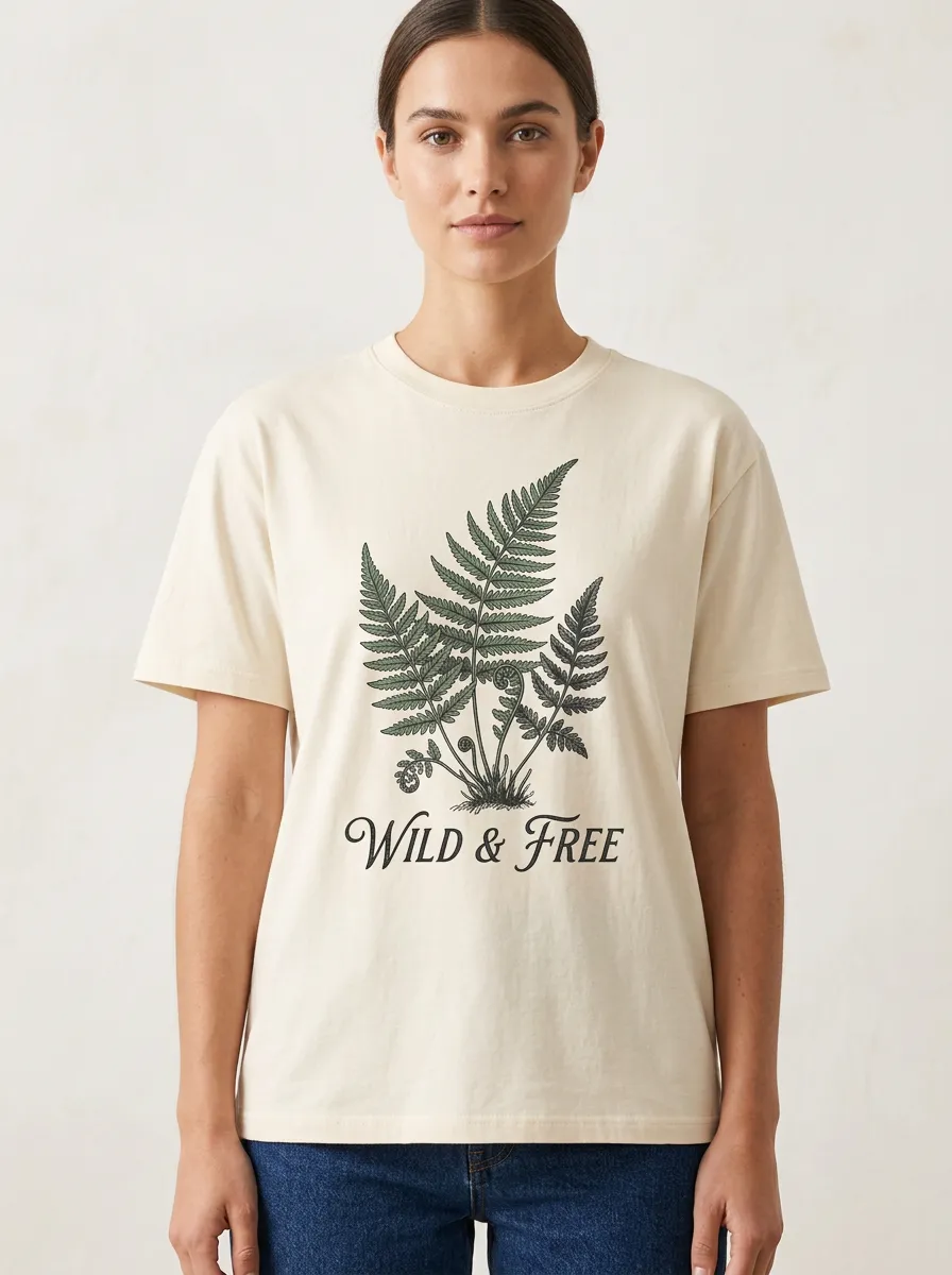Nature Lover Wild And Free Fern T-Shirt