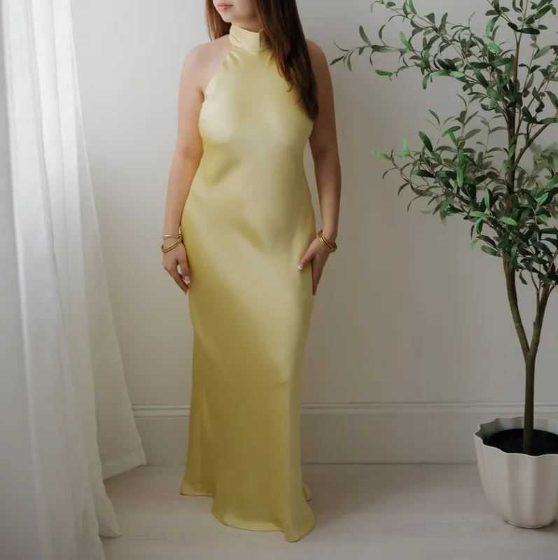 Clean Fit Espresso Satin Dress