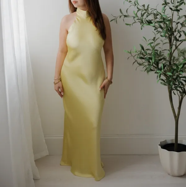 Clean Fit Espresso Satin Dress