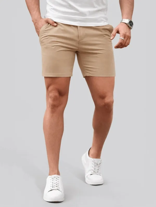 Khaki Relaxed Fit Shorts