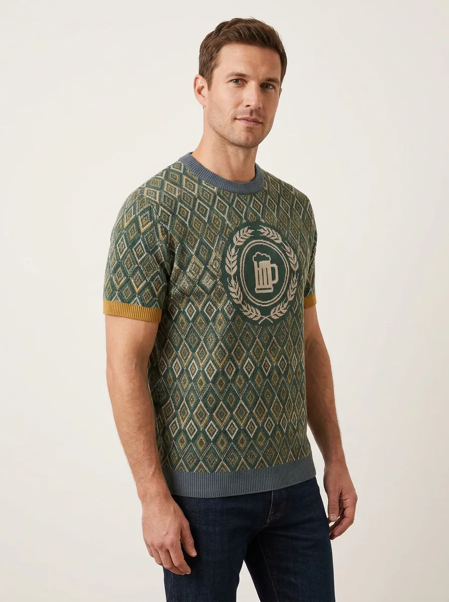 Modern Festive Graphic Knit Tee