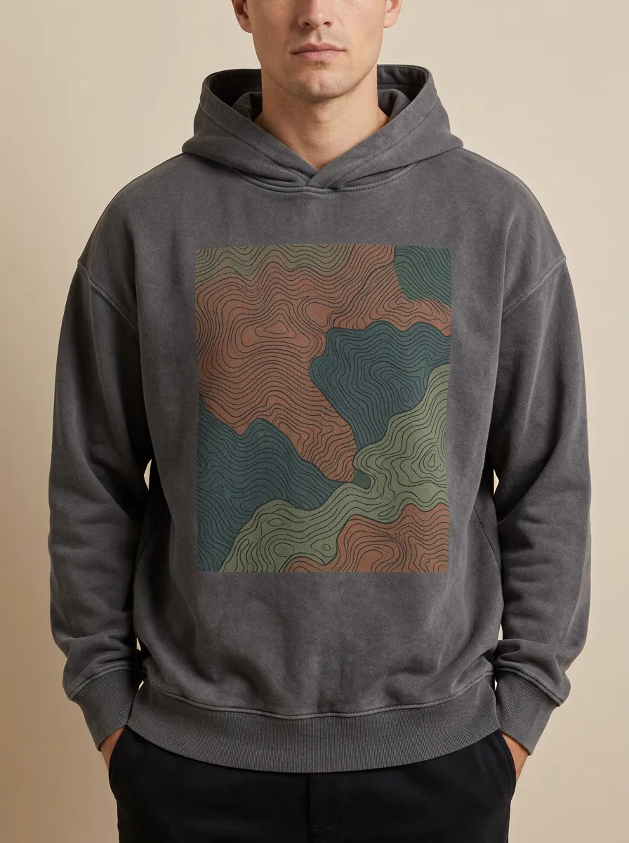 Topographic Camo Hoodie