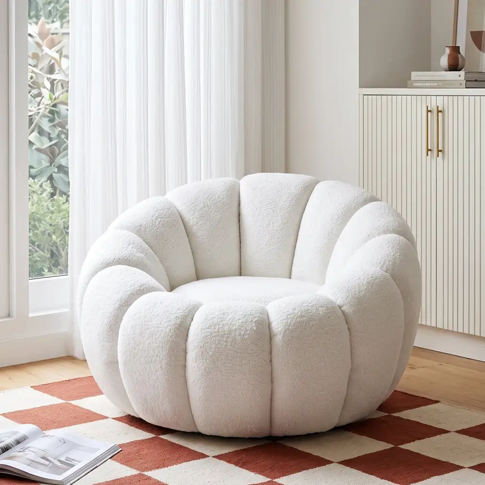 Living Room Contemporary Linen Armchair