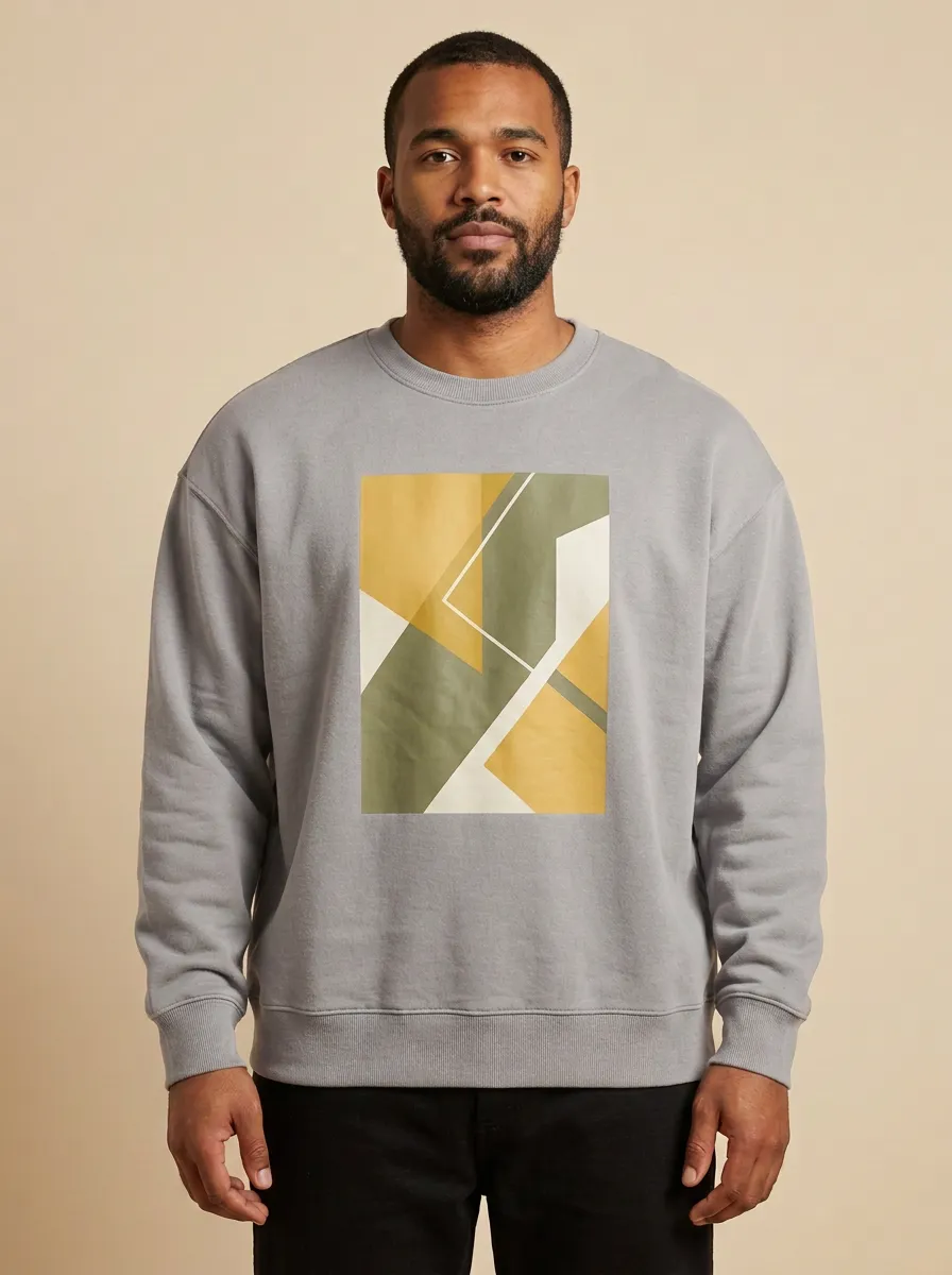 Abstract Geometric Art Crewneck Hoodie