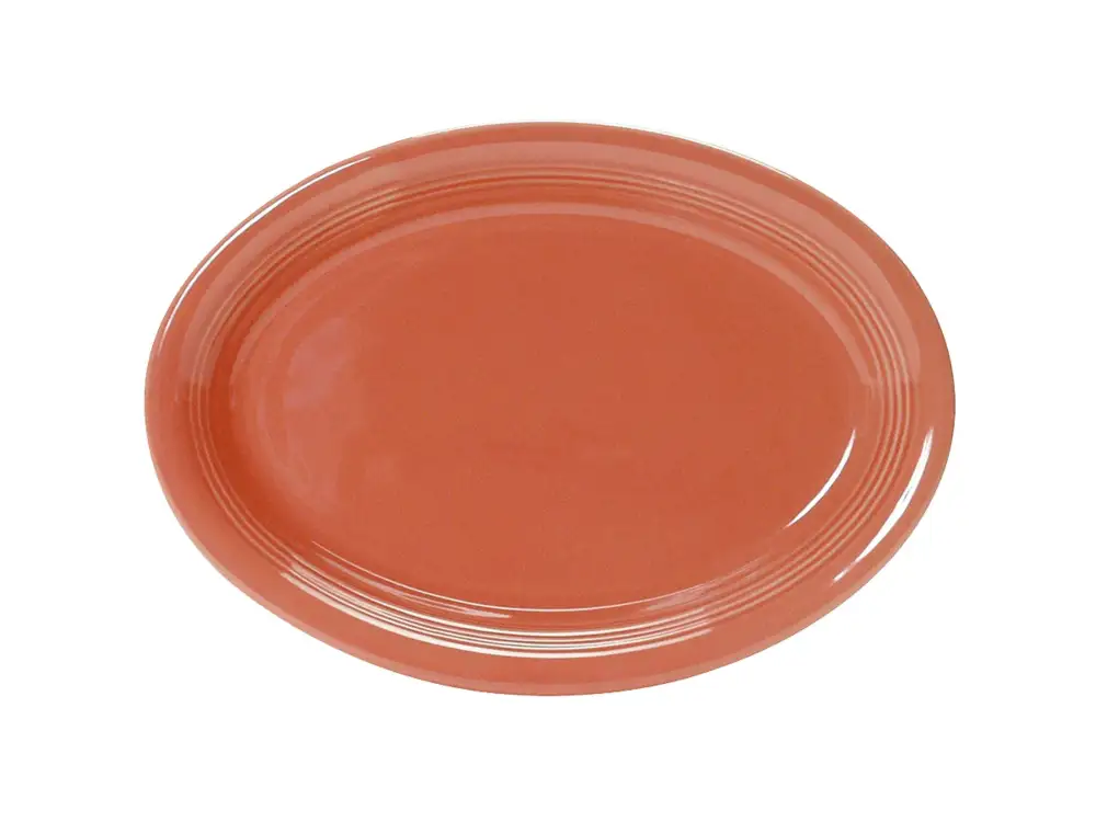 Concentric Pattern Oval Service Platter