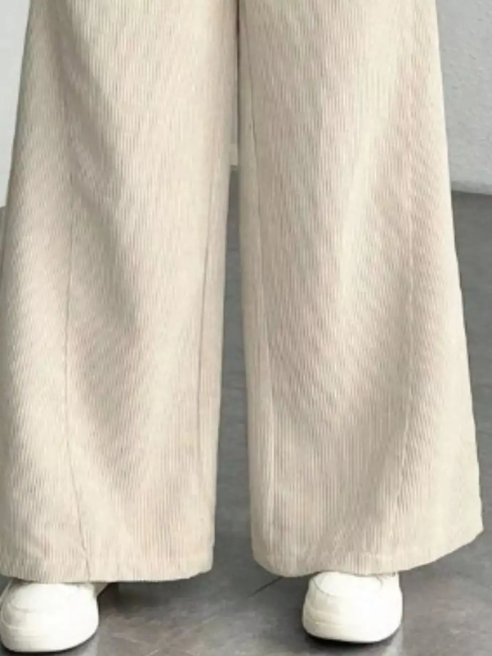Wide Leg High Waist Corduroy Pants