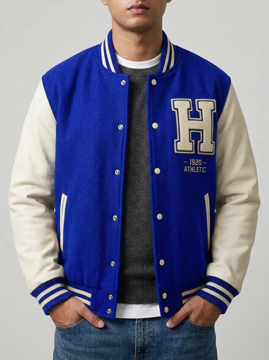 Men's Sports Letter H 1920 Wool Baseball Jacket