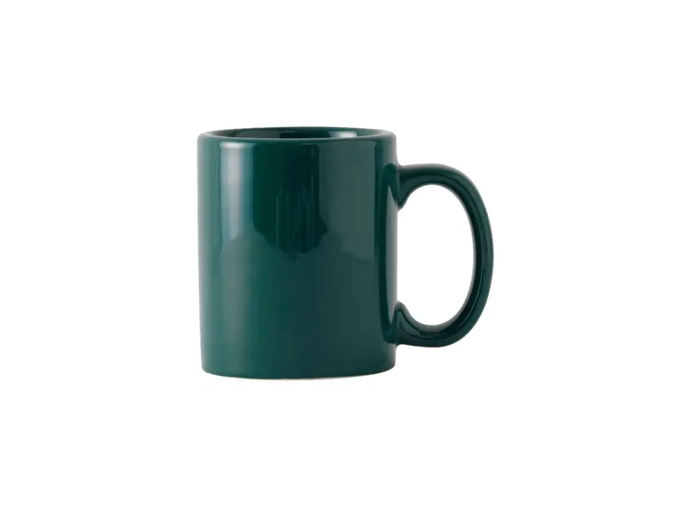 Decorated Curved Handle Mug