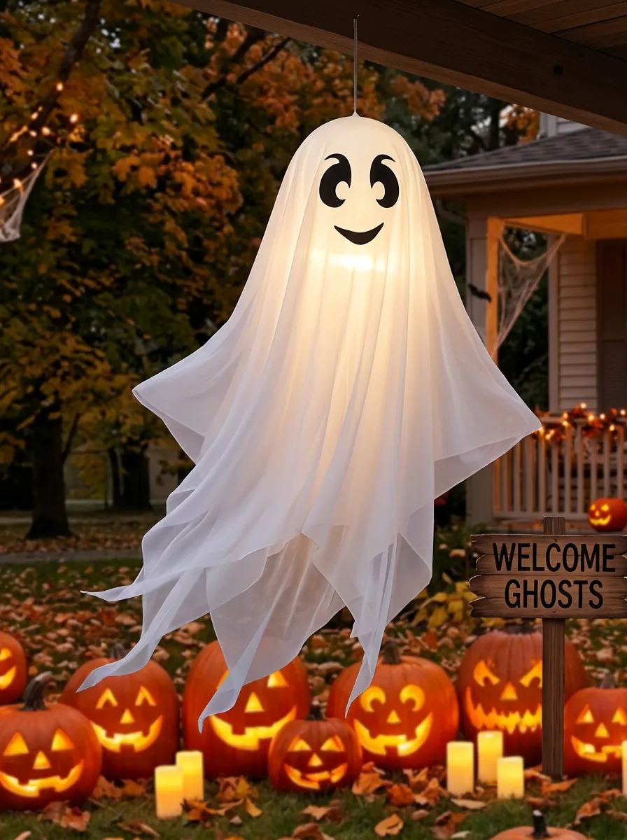 Spooky-Ghost Hanging Halloween Yard Decoration