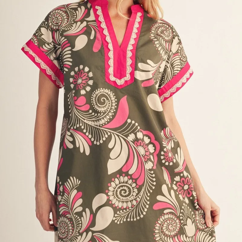 Floral Lace Detail Dress
